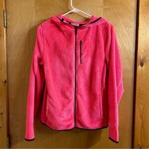 Junior girls, SO brand hot pink fleece jacket size large